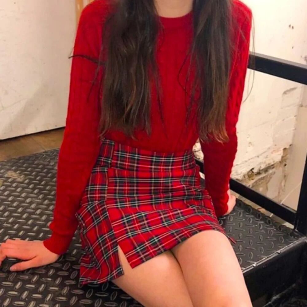 Brandy Melville John Galt Tartan Plaid Mini Skirt Y2K Preppy Twee Schoolgirl